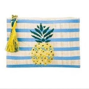 KAYU‎ PINEAPPLE ZIP POUCH STRIPED WITH TASSLE